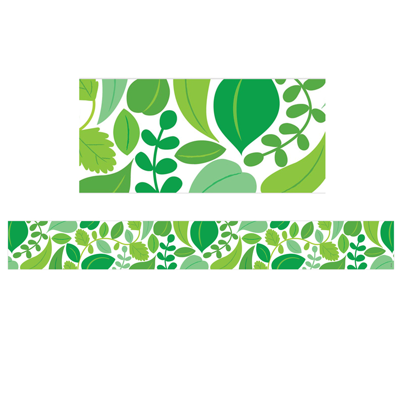 Picture of Creative Teaching Press CTP10415 48 ft. Leaf Foliage Border&#44; Green & White - Grade K