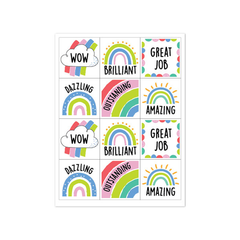 Picture of Creative Teaching Press CTP10437 Rainbow Doodles Reward Stickers&#44; Multi Color - Grade K