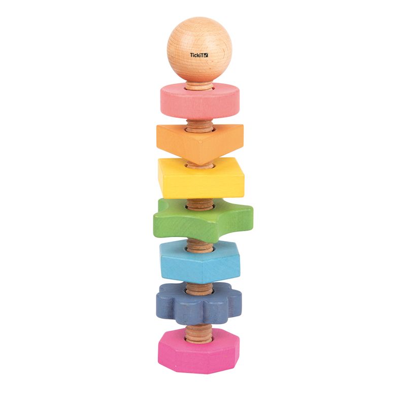 Picture of TickiT CTU74003 7.9 in. Rainbow Wooden Shape Twister, Assorted Color