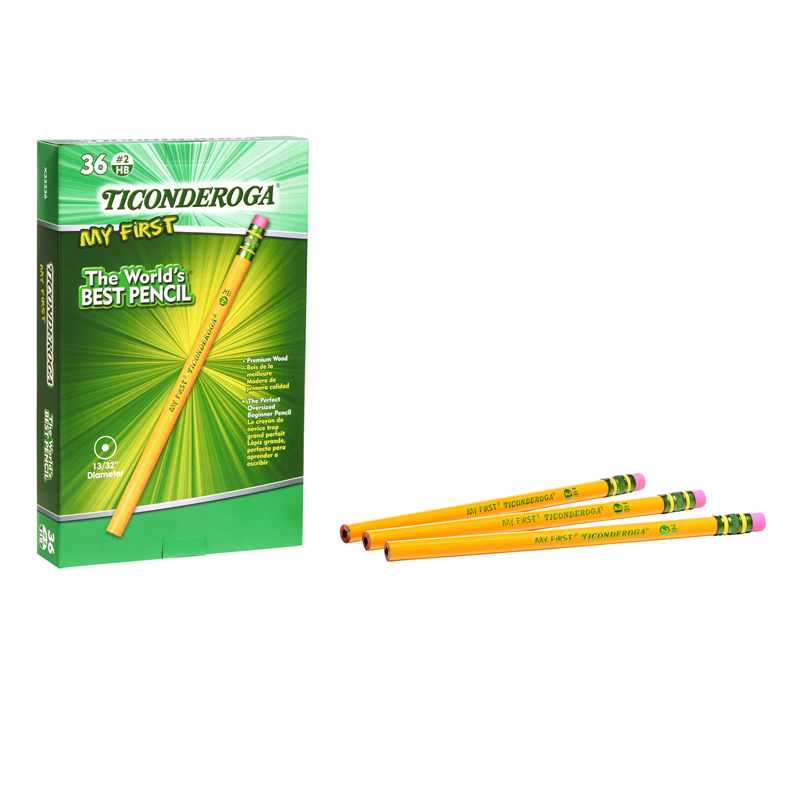 Picture of Dixon Ticonderoga DIX33336 Ticonderoga Pencil with Eraser for Grade PK-1&#44; Yellow - 36 Count