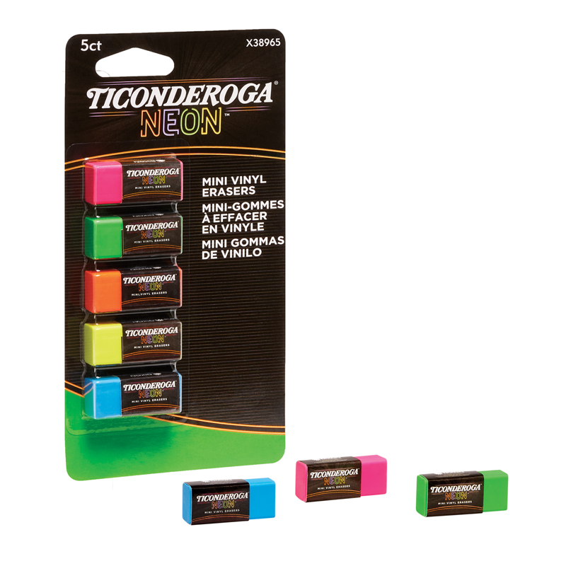 Picture of Dixon Ticonderoga DIX38965 Min Neo Erasers for Grade K-12&#44; Asstored Color - 5 Count