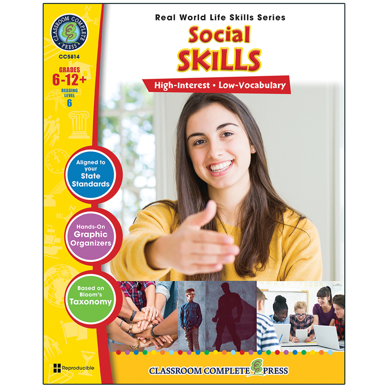 Picture of Classroom Complete Press CCP5814 Real World Life Sklls Social Skills Book for Grade 6 Plus, Multi Color