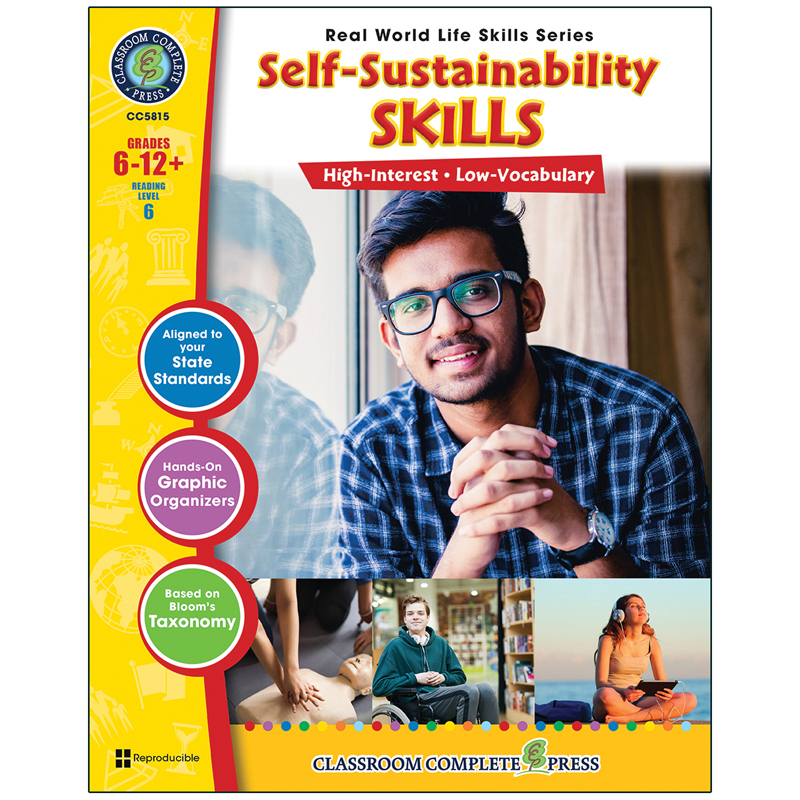 Picture of Classroom Complete Press CCP5815 Life Skills Self-Sustainability Real World Books for Grade 6 Plus&#44; Multi Color