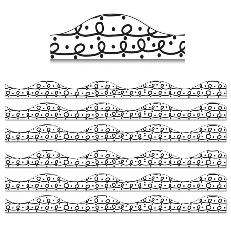 Picture of Ashley Productions ASH11428-6 Magnetic Border - Loops&#44; Black - Pack of 6