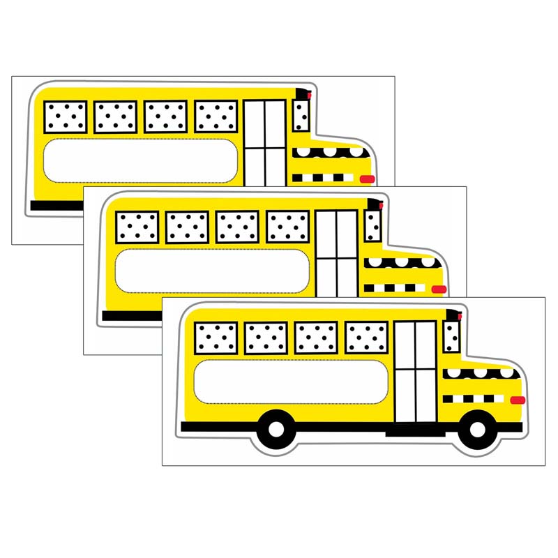 Picture of Carson Dellosa Education CD-120598-3 Brights School Bus Cut-Outs for Grade PK-5&#44; Multi Color - Pack of 3