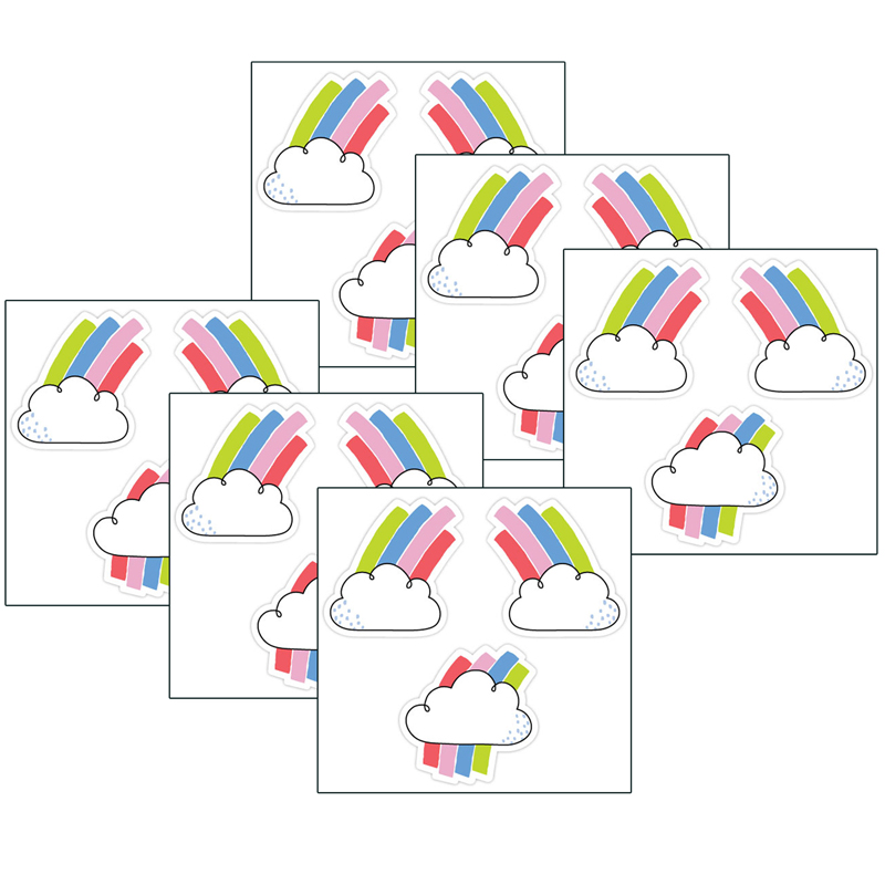 Picture of Creative Teaching Press CTP10431-6 3 in. Rainbow Skies Designer Cut-Outs&#44; Multi Color - Grade K - 36 Piece - Pack of 6