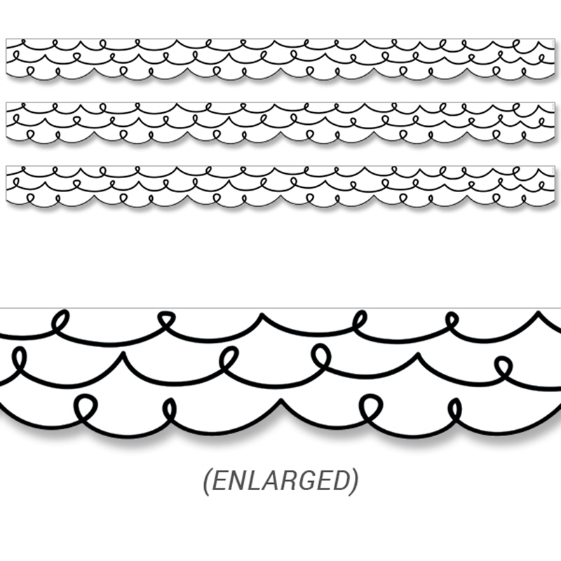 35 ft. Loop-De-Loop Border, Black & White - Pack of 3