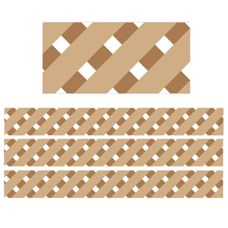 Picture of Creative Teaching Press CTP10414-3 48 ft. Lattice Border&#44; Brown & White - Grade K - Pack of 3
