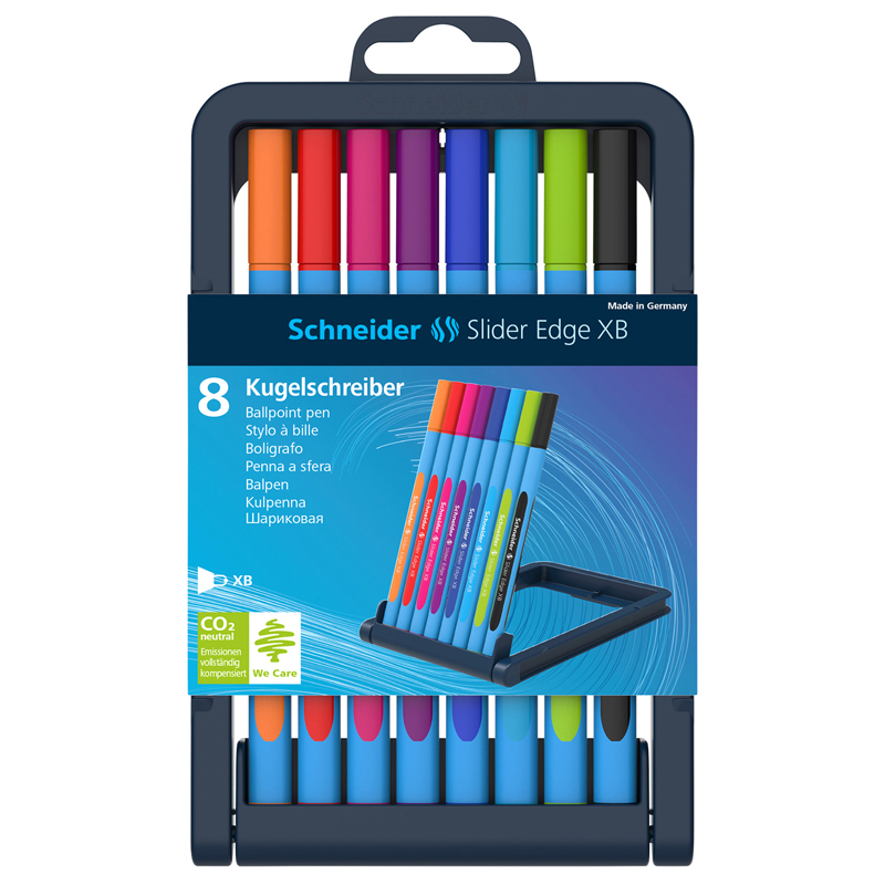 Schneider Slider Edge XB Ballpoint Pen, Assorted Color - 8 Piece