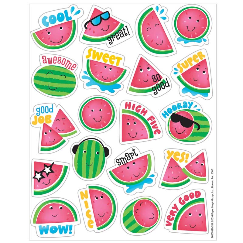 Picture of Eureka EU-650932 Watermelon Scented Stickers for Grade PK-12&#44; Multi Color