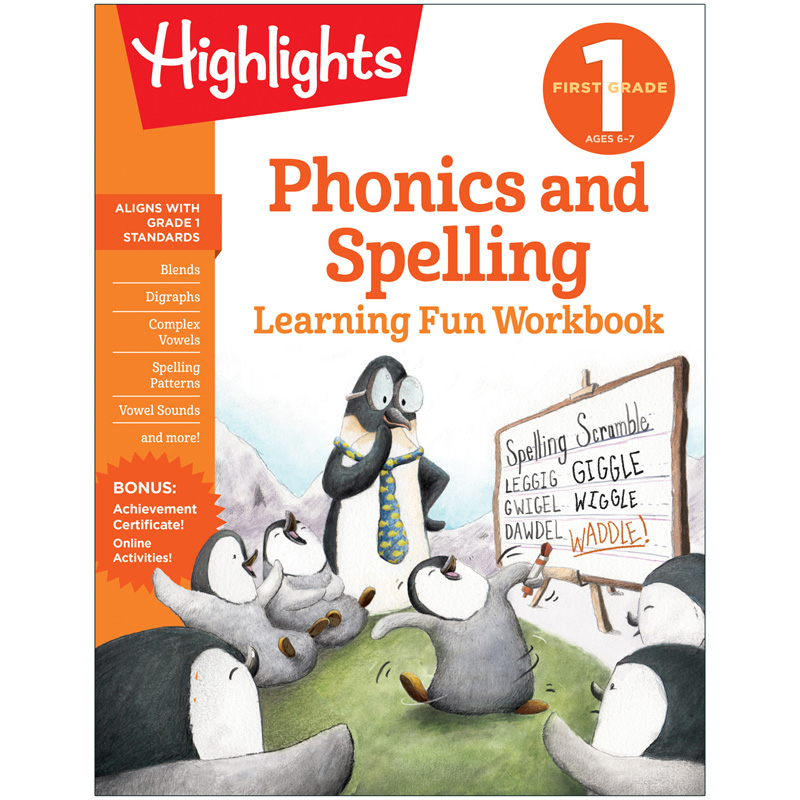 Picture of Highlights for Childrens HFC9781684379255 Learning Fun Phonics & Spelling Workbooks for Grade 1-2&#44; Multi Color
