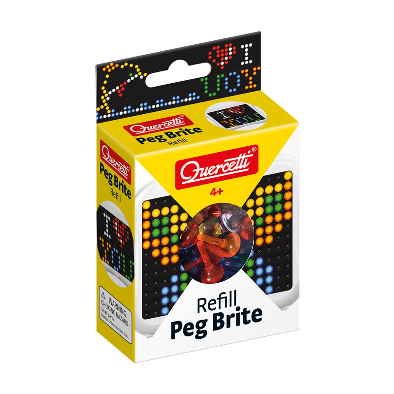 Picture of Quercetti QRC2516 Peg Brite Refill & Template Refill Toy Set for Grade PK Plus&#44; Multi Color