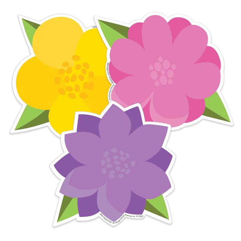 Picture of Eureka EU-841566 A Teachable Town Flowers Paper Cut-Outs&#44; Multi Color - Pack of 36
