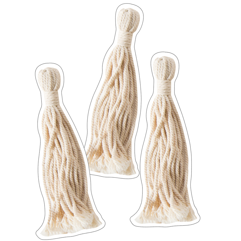 Picture of Carson Dellosa Education CD-120614 Simply Boho Tassels Cut Outs for Grade PK-8&#44; Natural Color