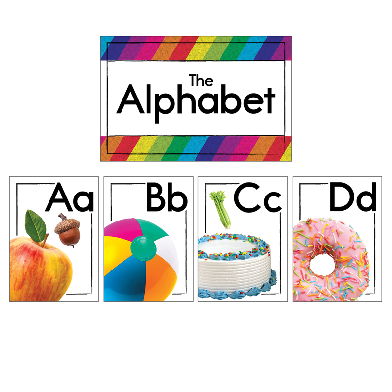 Picture of Carson Dellosa Education CD-110517 Photographic Alphabet Bulletin Board Set for Grade K-2, Multi Color