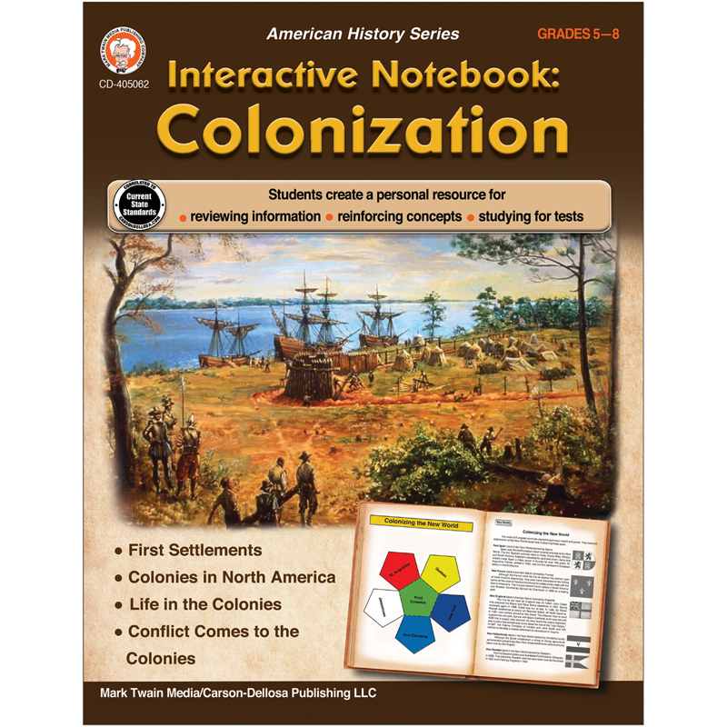Picture of Carson Dellosa Education CD-405062 Colonization Resource Book for Grades 5-8&#44; Multi Color