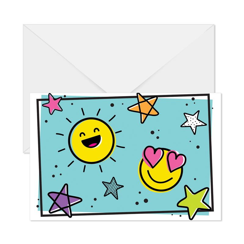Picture of Carson Dellosa Education CD-151105 Kind Vibes Note Cards with Envelopes&#44; Multi Color - Pack of 10