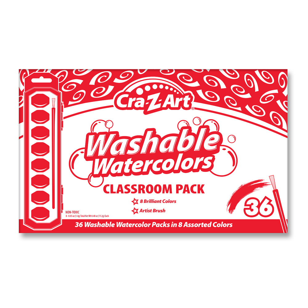 CZA0240136 Washable Watercolor Class Paint Pack - 8 Count