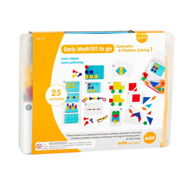 Picture of Learning Advantage CTU38111 Early Math101 to go Geometry & Problem Solving In Home Learning Kit for Kids&#44; Multi Color