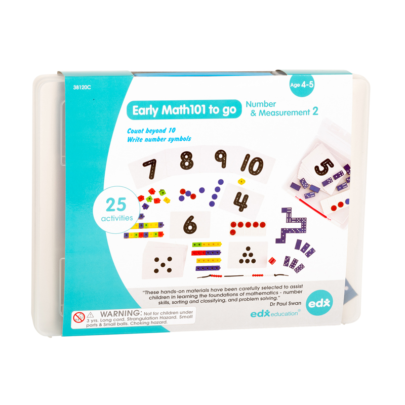 Picture of Learning Advantage CTU38120 Early Math101 to go Number & Measurement In Home Learning Kit for Kids&#44; Multi Color