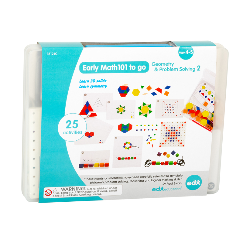 Picture of Learning Advantage CTU38121 Early Math101 to go Geometry & Problem Solving In Home Learning Kit for Kids&#44; Multi Color