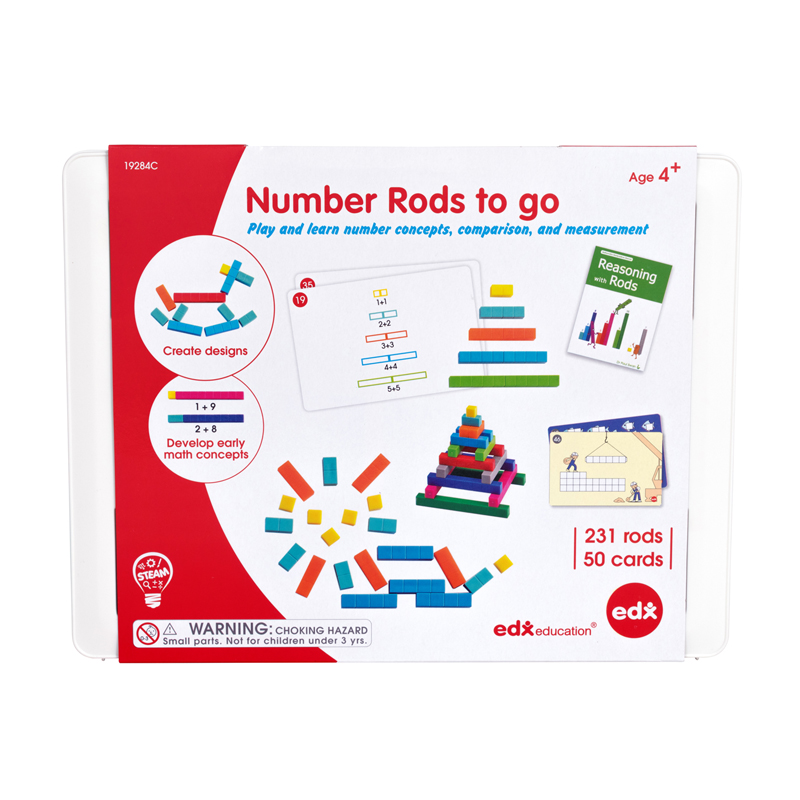 Picture of Learning Advantage CTU19284 Number Rods to Go, Multi Color