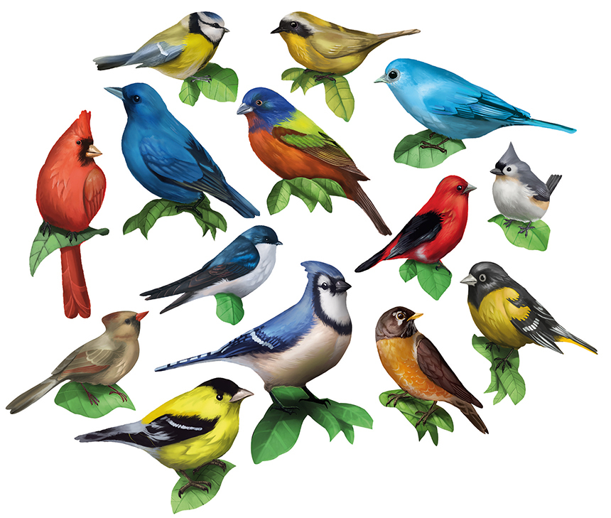 Picture of Larose Industries CZA0079ZZH Songbirds I Mini Shaped Puzzle Set - 14 Puzzles
