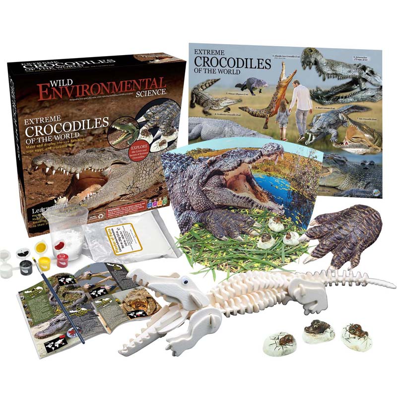 Extreme Science Kit, Crocodiles of the World - Multi Color