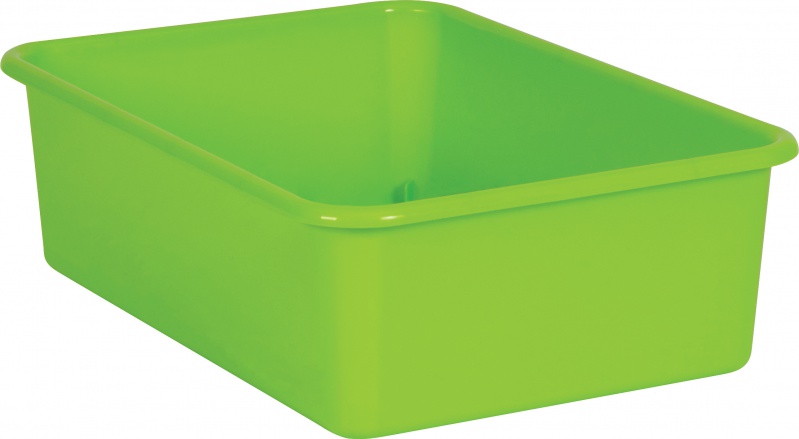 Picture of Teacher Created Resources TCR20409 Plastic Storage Bin&#44; Lime - Large