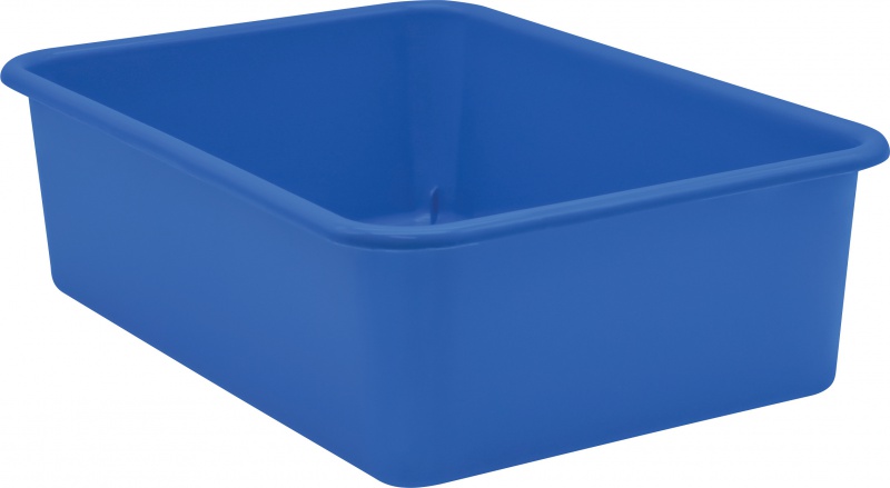 Picture of Teacher Created Resources TCR20411 Plastic Storage Bin&#44; Blue - Large