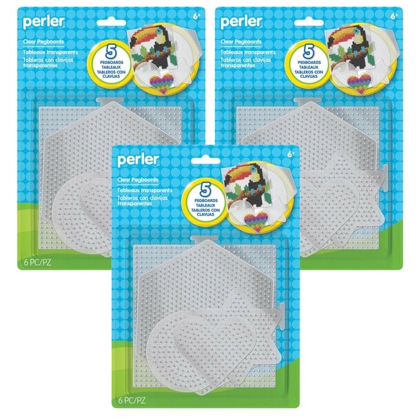 Basc Shapes Clear Pegboards - Pack of 3