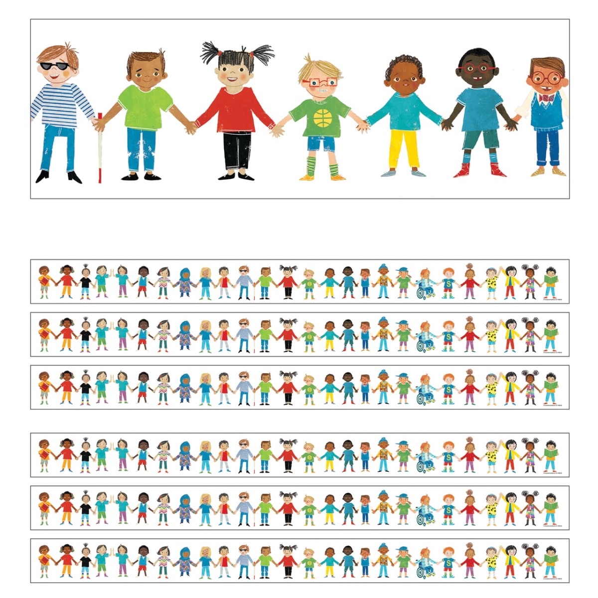 Picture of Carson Dellosa Education CD-108439-6 All Are Welcome Kids Straight Borders - Pack of 6