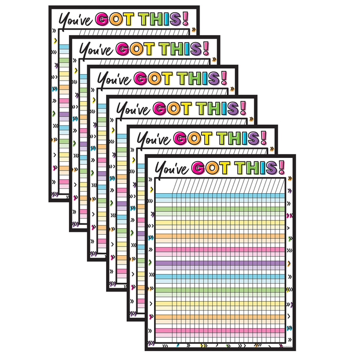 Picture of Carson Dellosa Education CD-114313-6 Kind Vibes Incentive Chart - Pack of 6