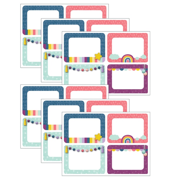TCR9057-6 Oh Happy Day Name Tags & Labels - Pack of 6 -  Teacher Created Resources