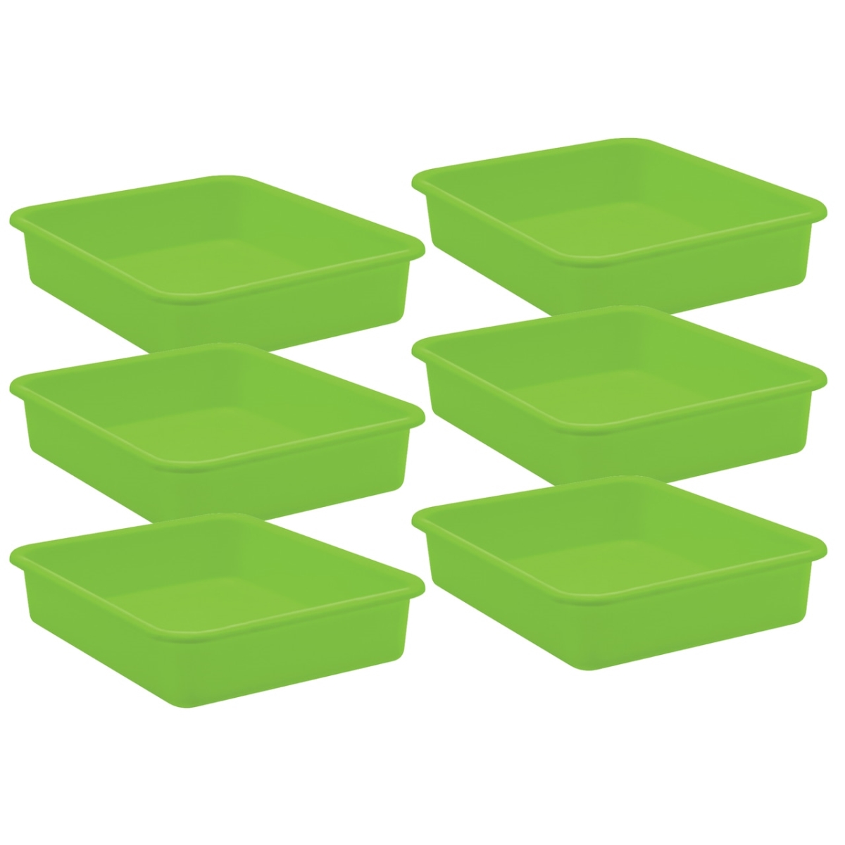 Picture of Teacher Created Resources TCR20436-6 Plastic Letter Tray, Lime - Large - Pack of 6