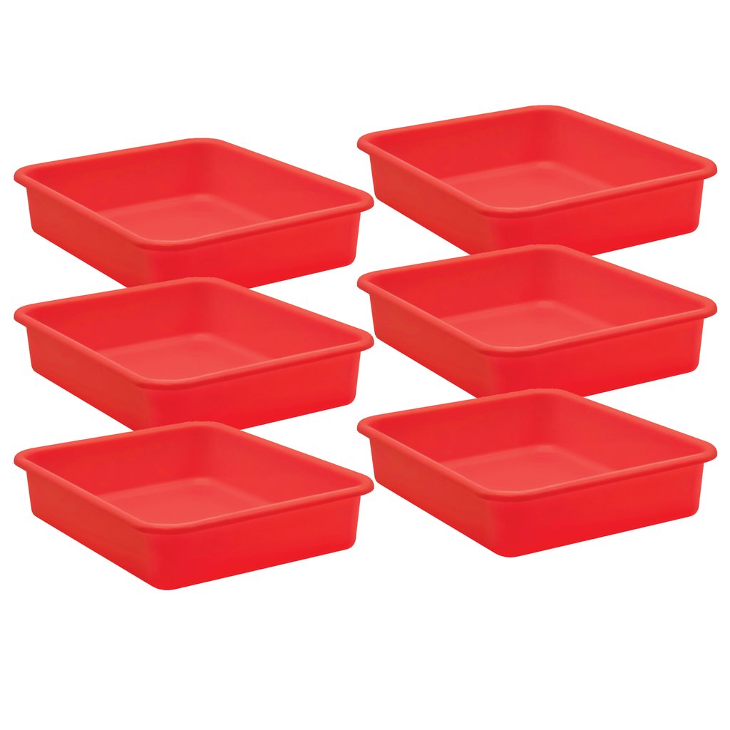 Picture of Teacher Created Resources TCR20438-6 Plastic Letter Tray, Red - Large - Pack of 6