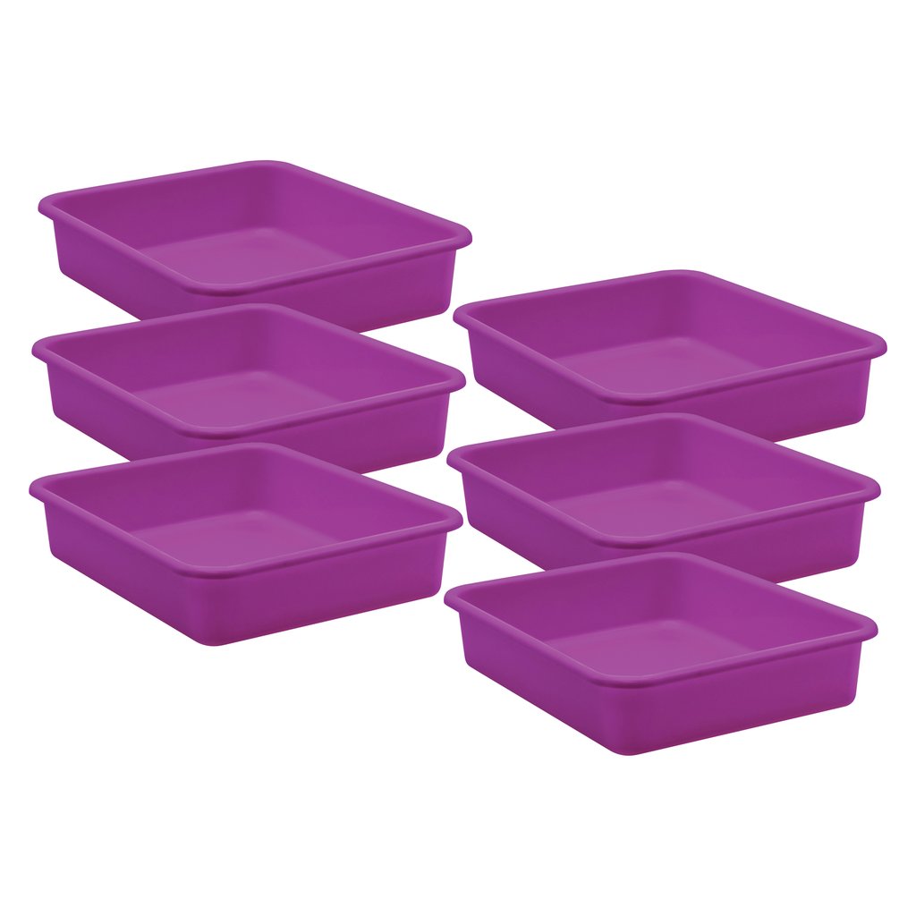 Picture of Teacher Created Resources TCR20433-6 Plastic Letter Tray, Purple - Large - Pack of 6