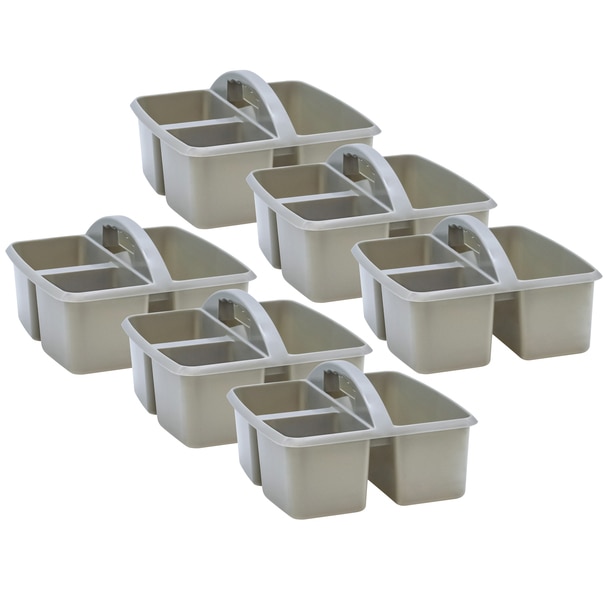 Picture of Teacher Created Resources TCR20441-6 Plastic Storage Caddy&#44; Gray - Pack of 6