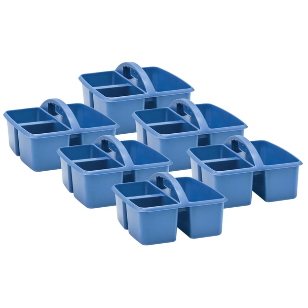 Picture of Teacher Created Resources TCR20443-6 Plastic Storage Caddy&#44; Slate Blue - Pack of 6