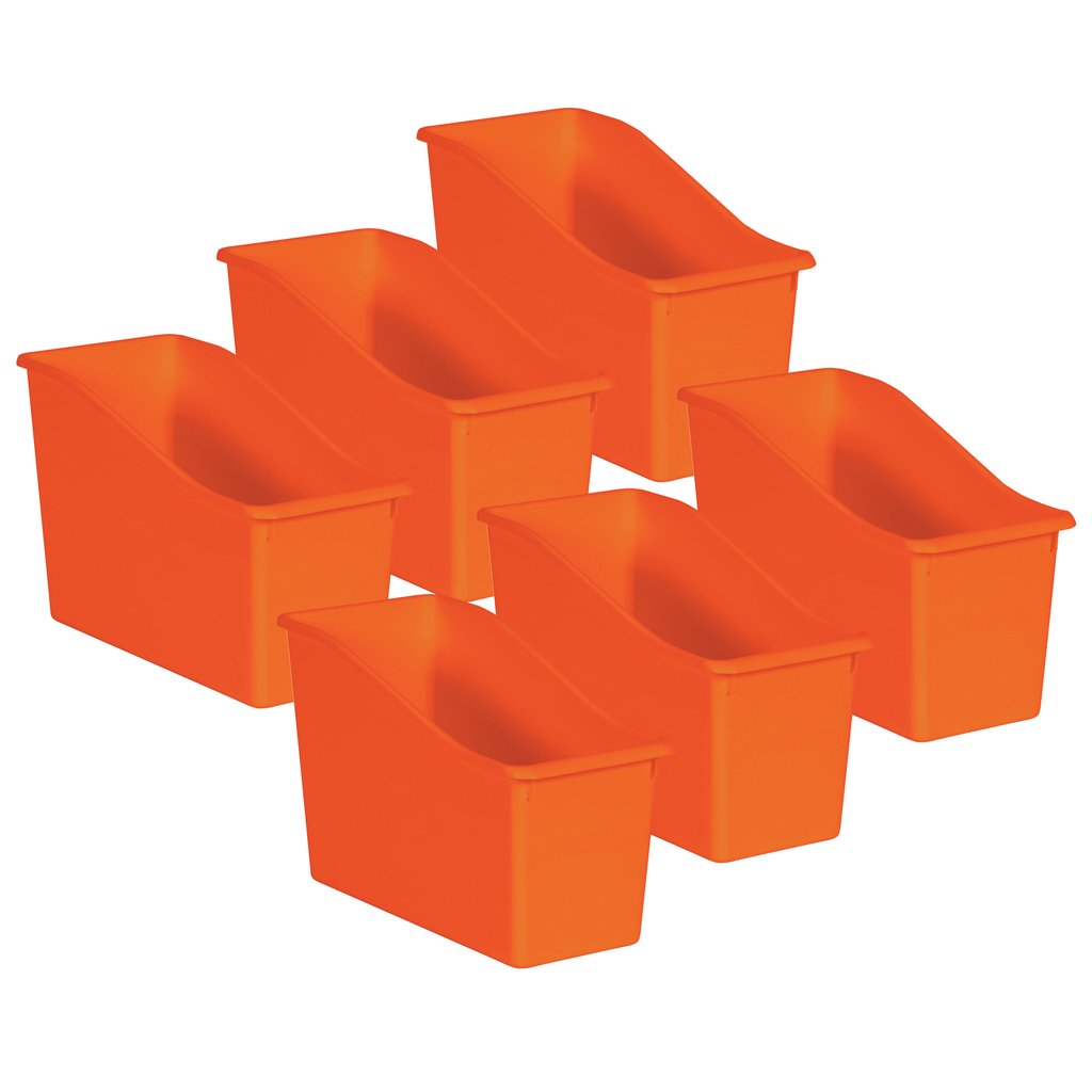 Picture of Teacher Created Resources TCR20424-6 Plastic Book Bin, Orange - Pack of 6