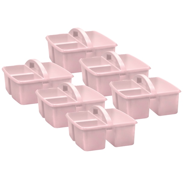 Picture of Teacher Created Resources TCR20444-6 Plastic Storage Caddy&#44; Blush - Pack of 6