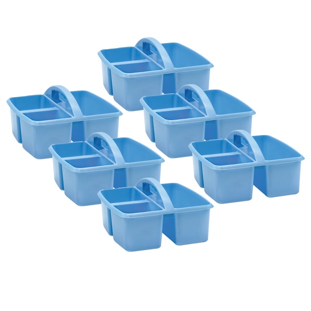 Picture of Teacher Created Resources TCR20446-6 Plastic Storage Caddy&#44; Light Blue - Pack of 6