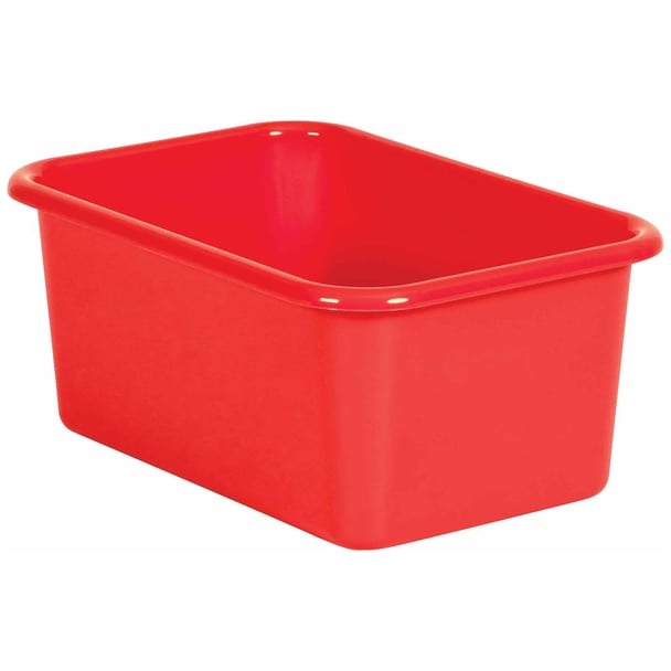 TCR20385-6 Plastic Storage, Red - Small - Pack of 6