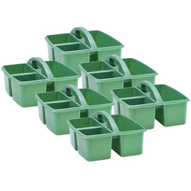 Picture of Teacher Created Resources TCR20442-6 Plastic Storage Caddy&#44; Eucalyptus Green - Pack of 6
