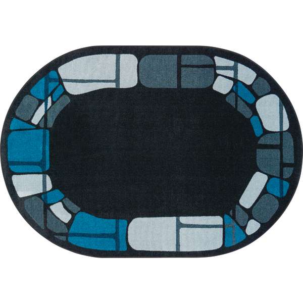 10 ft. 9 in. x 13 ft. 2 in. Marine Oval Biostones Rug