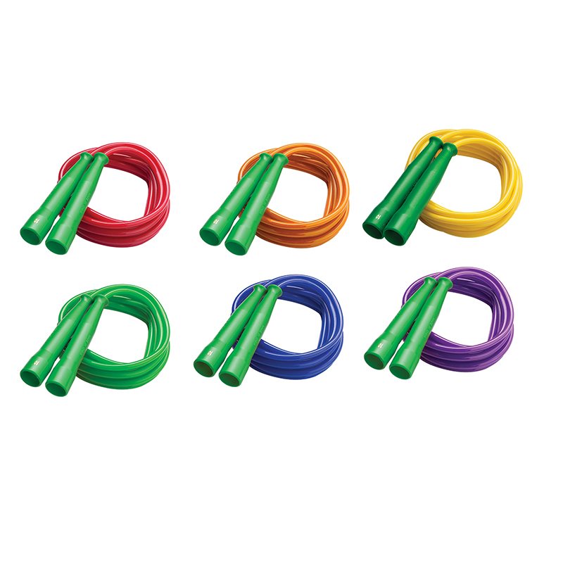 Picture of Champion Sports CHSSPR10-6 10 ft. Licorice Speed Jump Rope with Green Handles&#44; Assorted Color - Pack of 6