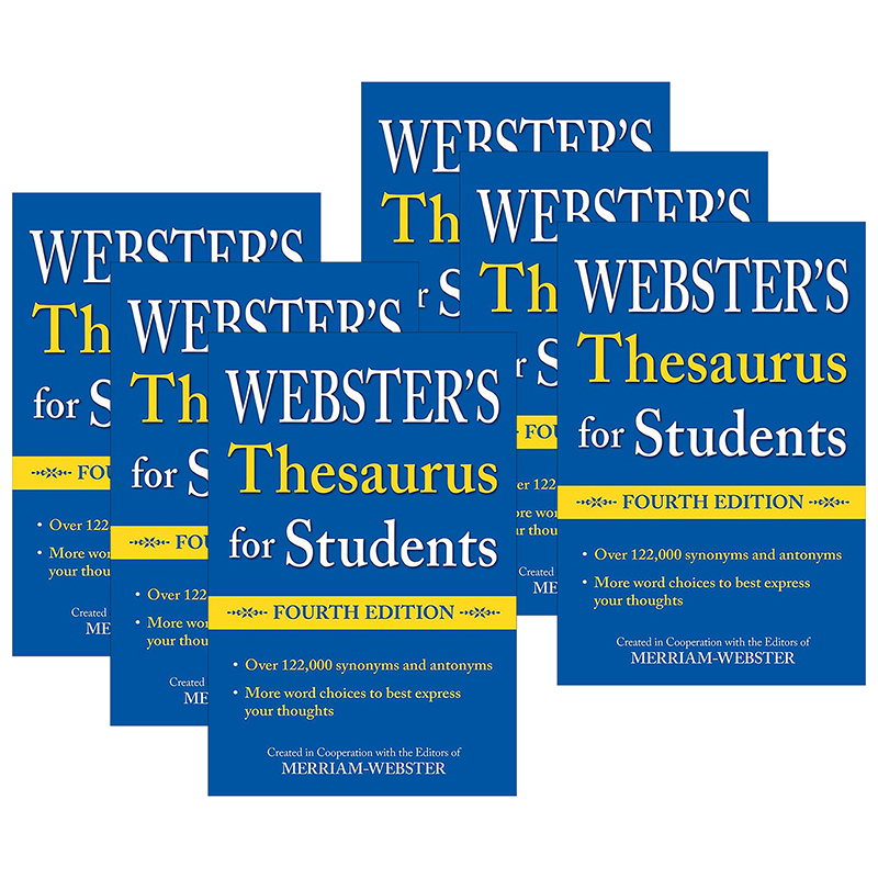 Websters Thesaurus for Students, Fourth Edition, Blue - Pack of 6