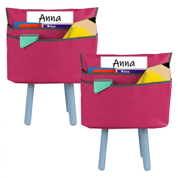 17 in. Large Chair Cubbie, Sunset Red - Pack of 2