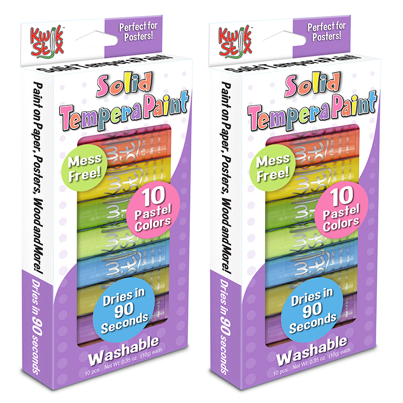 Kwik Stix Tempera Paint Pastel Tones, Assorted Color - Pack of 2