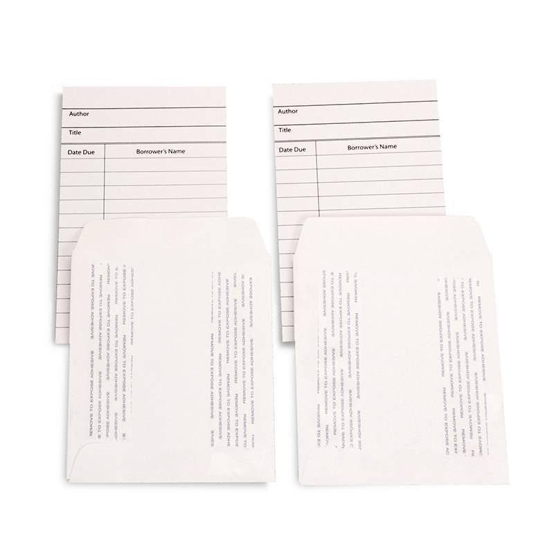 Picture of Hygloss HYG61163-3 Library Cards & Self-Adhesive Pockets&#44; White - Pack of 3